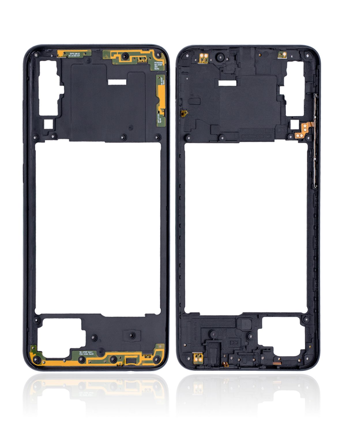 Samsung Galaxy A70 Orta İle Uyumlu Çerçeve Muhafazası (A705 2019) (Aftermarket Plus) (Siyah) - Görsel 2