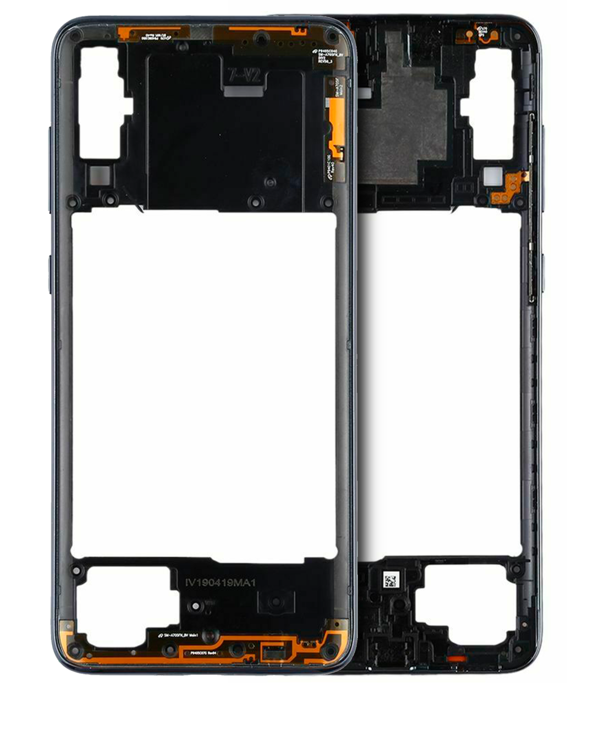 Samsung Galaxy A70 Orta İle Uyumlu Çerçeve Muhafazası (A705 2019) (Aftermarket Plus) (Siyah) - Görsel 3