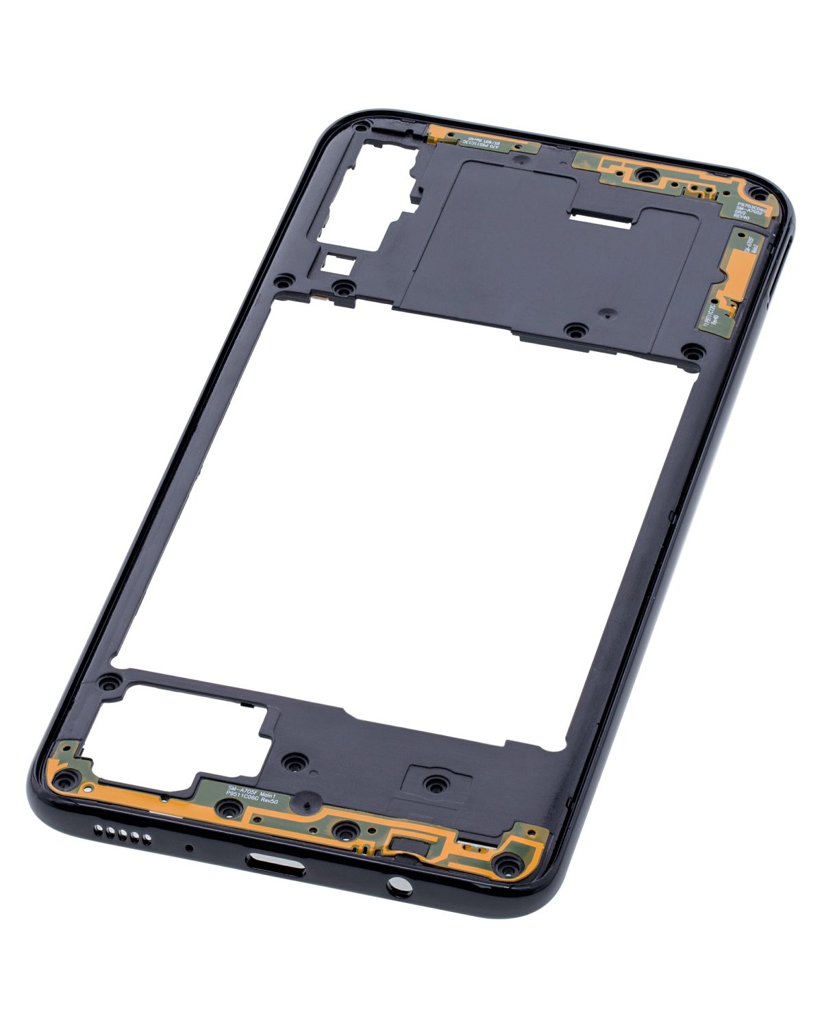 Samsung Galaxy A70 Orta İle Uyumlu Çerçeve Muhafazası (A705 2019) (Aftermarket Plus) (Siyah) - Görsel 6