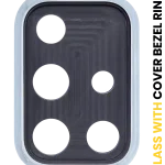 Samsung Galaxy A71 4G İle Uyumlu Arka Kamera Lensi Çerçeveli Halkalı (A715 2020) (Prizma Crush Mavi)