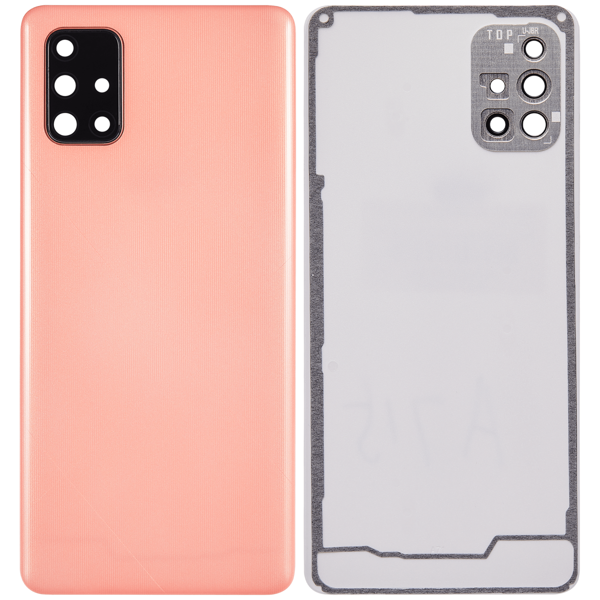 Samsung Galaxy A71 4G İle Uyumlu Arka Kapak Cam Kamera Lensli (A715 2020) (Prizma Crush Pembe) - Görsel 2