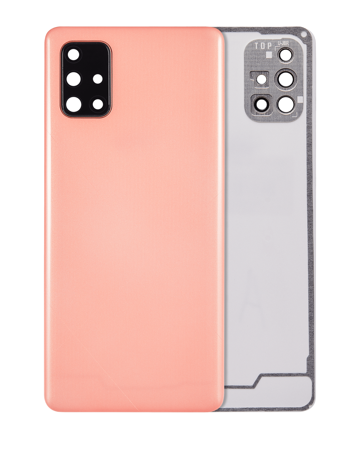 Samsung Galaxy A71 4G İle Uyumlu Arka Kapak Cam Kamera Lensli (A715 2020) (Prizma Crush Pembe)