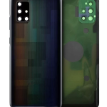 Samsung Galaxy A71 5G İle Uyumlu Arka Kapak Cam Kamera Lensli (A716V 2020) (Servis Paketi) (Prizma Küp Siyah)