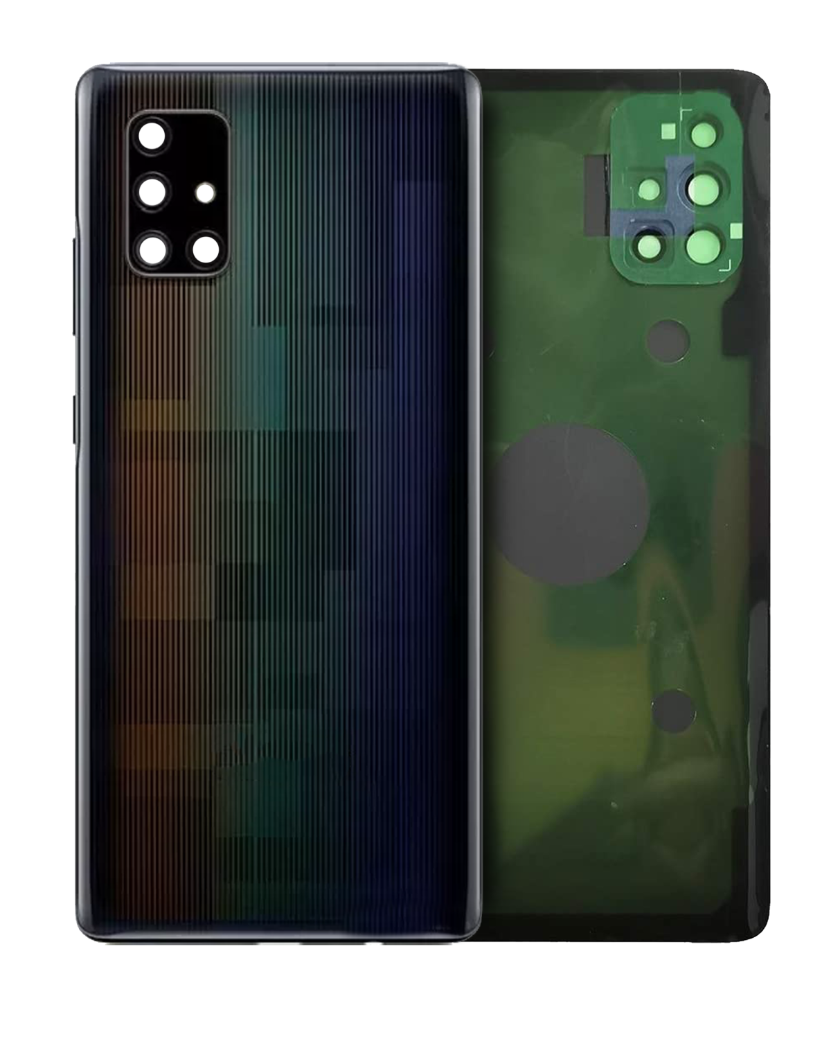 Samsung Galaxy A71 5G İle Uyumlu Arka Kapak Cam Kamera Lensli (A716V 2020) (Servis Paketi) (Prizma Küp Siyah) - Görsel 5