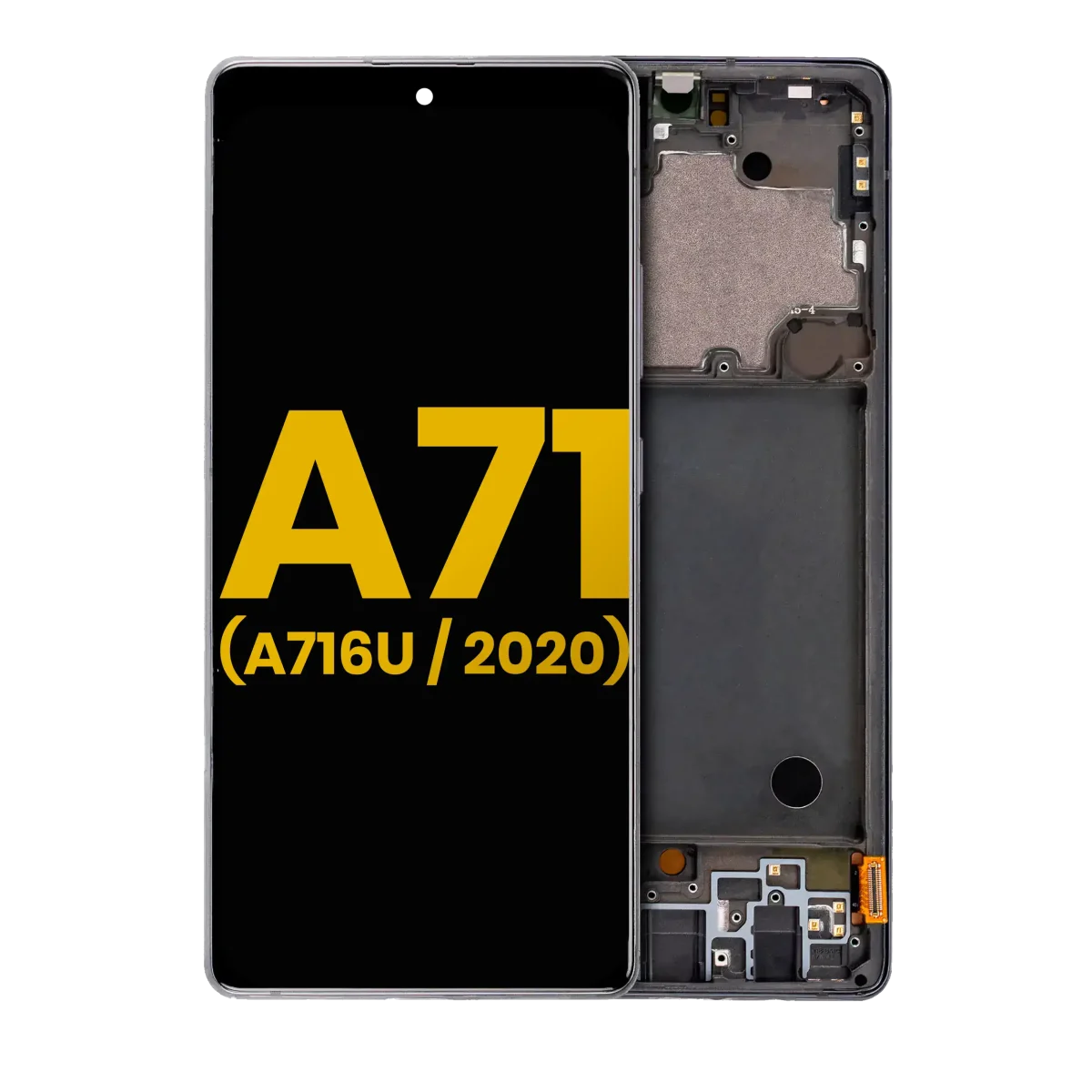 Samsung Galaxy A71 5G İle Uyumlu İçin Çerçeveli ekran (A716U 2020) Orijinal (Prizma Küp Siyah)  Orijinal Ekranı - Görsel 2
