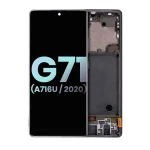 Samsung Galaxy A71 5G İle Uyumlu İçin Çerçeveli ekran (A716U 2020) (Servis Paketi) (Prizma Küp Siyah)  Orijinal Ekranı - Görsel 2