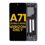 Samsung Galaxy A71 6V İle Uyumlu (A716V 2020) (Sadece Verizon 5G UW Çerçeve) Orijinal (Prizma Küp Siyah) Çerçeveli ekran Orijinal Ekranı - Görsel 2