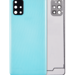 Samsung Galaxy A71 Arka İle Uyumlu Kapak Cam Kamera Lensli (A715 2020) (Aftermarket Plus) (Prism Crush Blue)