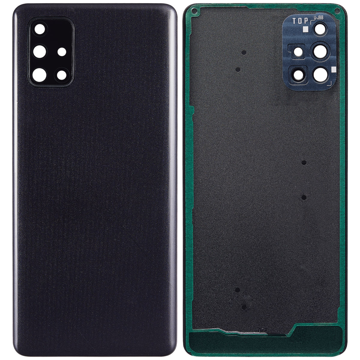 Samsung Galaxy A71 Arka İle Uyumlu Kapak Cam Kamera Lensli (A715 2020) (Aftermarket Plus) (Prism Crush Siyah) - Görsel 2