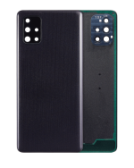 Samsung Galaxy A71 Arka İle Uyumlu Kapak Cam Kamera Lensli (A715 2020) (Aftermarket Plus) (Prism Crush Siyah)