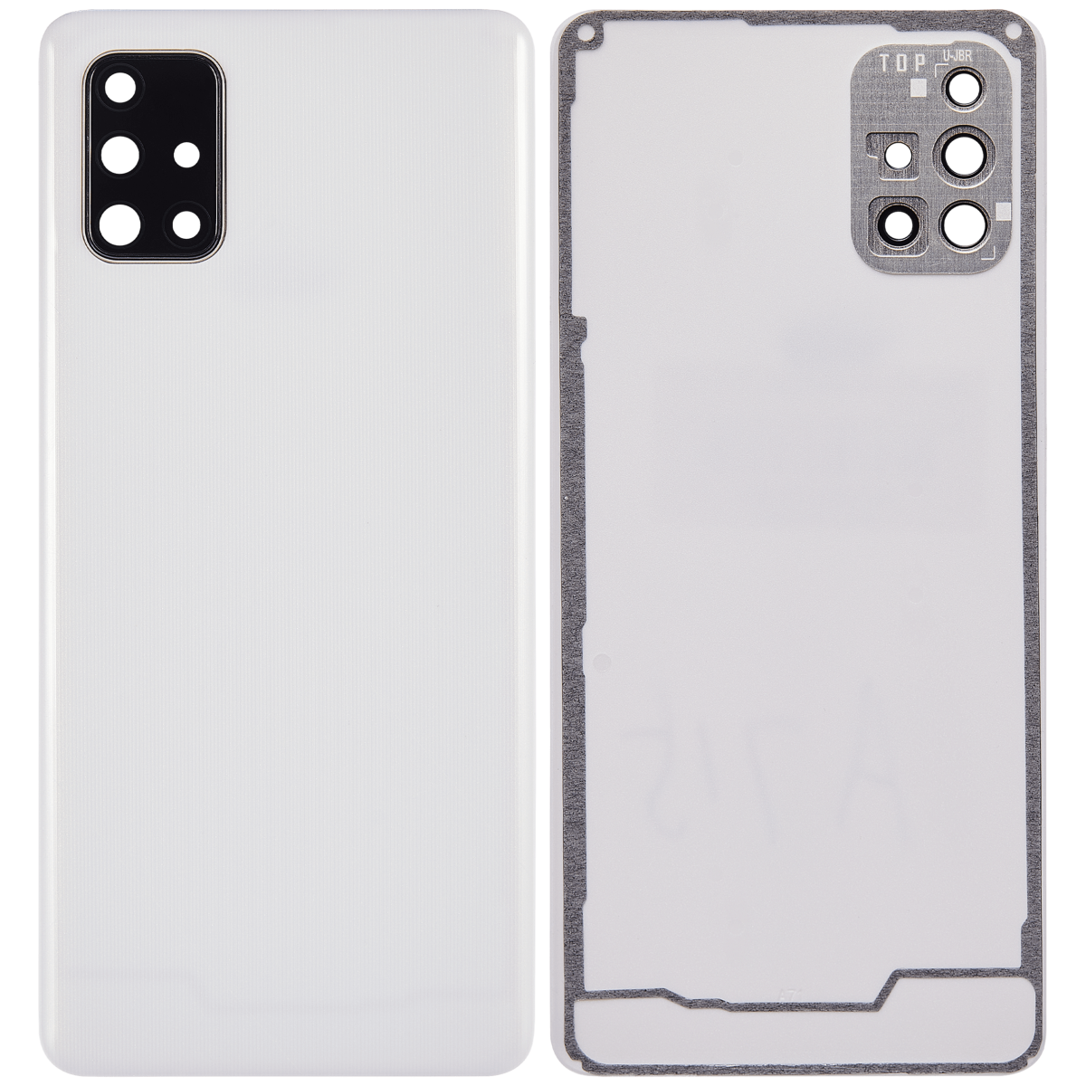 Samsung Galaxy A71 Arka İle Uyumlu Kapak Camı Kamera Lensiyle Uyumlu (A715 2020) (Prizma Crush Gümüş) - Görsel 2