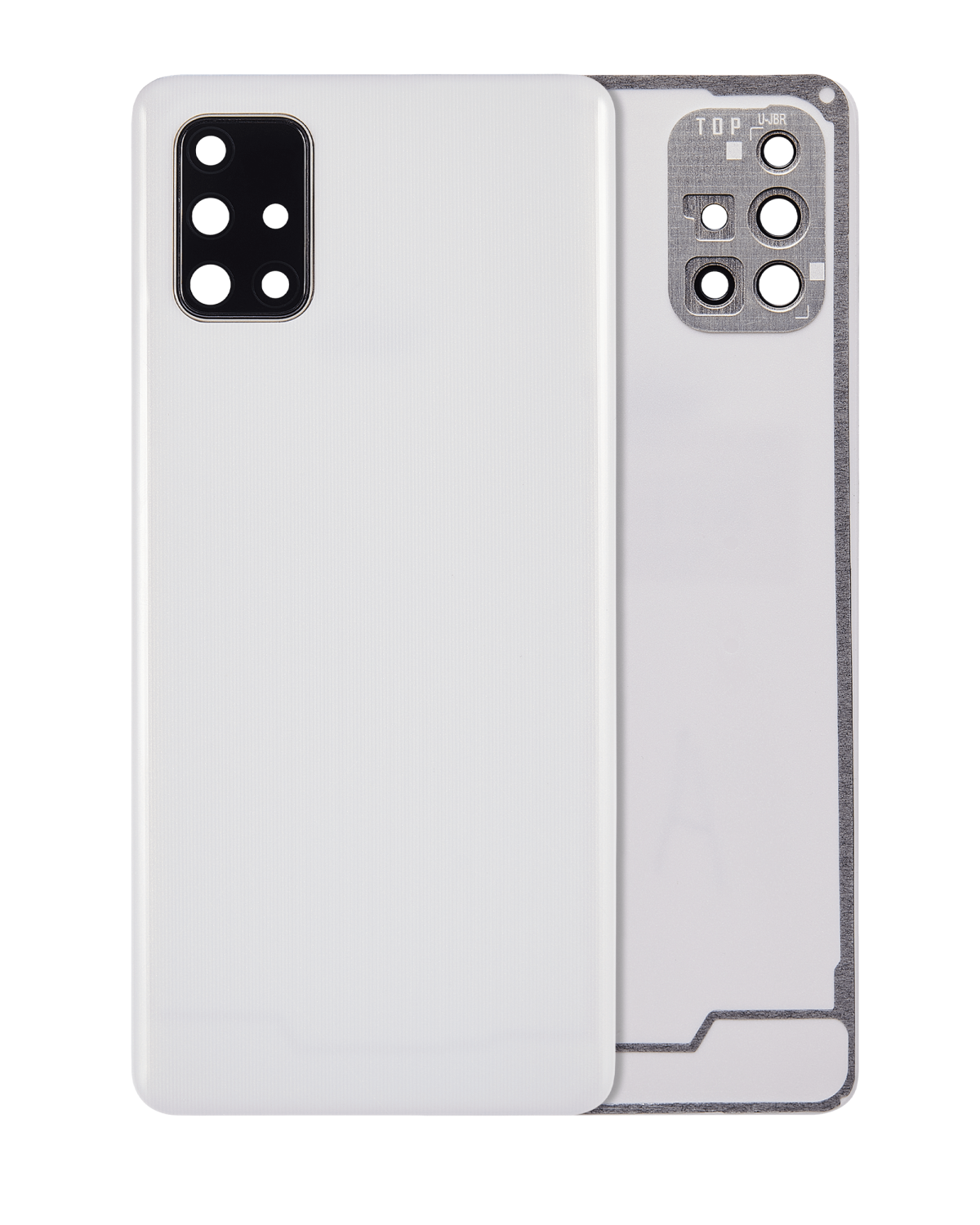Samsung Galaxy A71 Arka İle Uyumlu Kapak Camı Kamera Lensiyle Uyumlu (A715 2020) (Prizma Crush Gümüş)