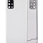 Samsung Galaxy A71 Arka İle Uyumlu Kapak Camı Kamera Lensiyle Uyumlu (A715 2020) (Prizma Crush Gümüş)