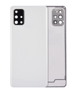 Samsung Galaxy A71 Arka İle Uyumlu Kapak Camı Kamera Lensiyle Uyumlu (A715 2020) (Prizma Crush Gümüş)