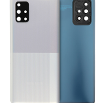 Samsung Galaxy A71 Arka İle Uyumlu Kapak Camı Kamera Lensiyle Uyumlu (A715 2020) (Servis Paketi) (Prizma Crush Gümüş)