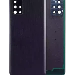 Samsung Galaxy A71 Arka İle Uyumlu Kapak Camı Kamera Lensiyle Uyumlu (A715 2020) (Servis Paketi) (Siyah)