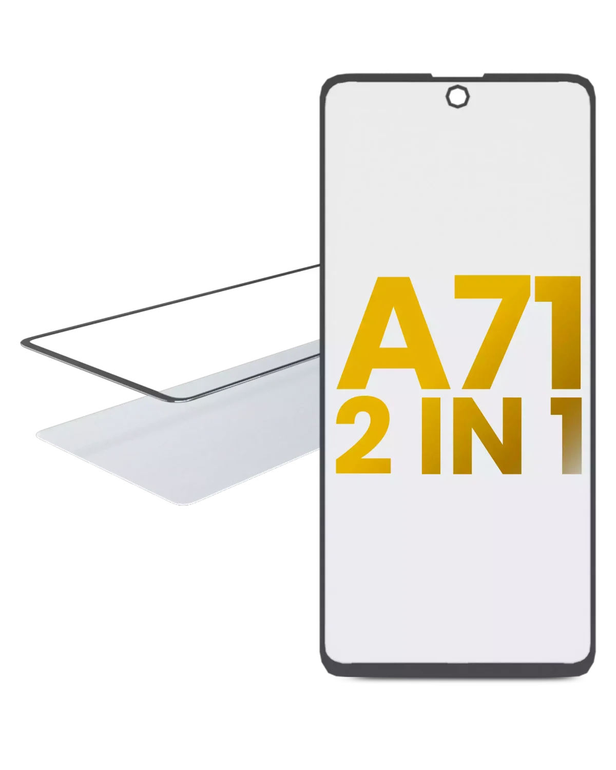 Samsung Galaxy A71 İle Uyumlu (A715 2020) OCA Önceden Yüklenmiş 2'si 1 Arada Ön Cam - Görsel 4