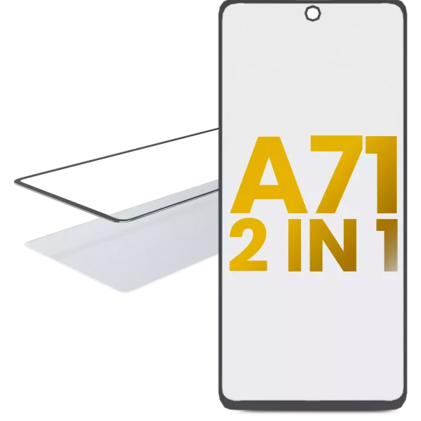 Samsung Galaxy A71 İle Uyumlu (A715 2020) OCA Önceden Yüklenmiş 2'si 1 Arada Ön Cam
