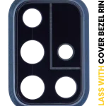 Samsung Galaxy A71 İle Uyumlu Arka Kamera Lensi Çerçeveli Halkalı (A715 2020) (Prism Crush Siyah)