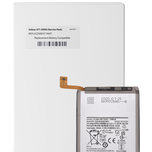Samsung Galaxy A71 İle Uyumlu Batarya Pil (A715 2020) (EB-BA715ABY) (Servis Paketi)