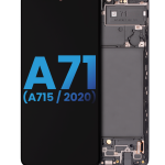 Samsung Galaxy A71 İle Uyumlu Çerçeveli ekran LCD Ekranı (Parmak İzi Sensörü Olmadan) (A715 2020) (Yan Sanayi: Incell) (Tüm Renkler)