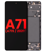 Samsung Galaxy A71 İle Uyumlu İçin Çerçeveli ekran (A715 2020) (6.36") (Aftermarket Plus: Sert) (Tüm Renkler)  Orijinal Ekranı
