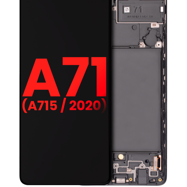Samsung Galaxy A71 İle Uyumlu İçin Çerçeveli ekran (A715 2020) (6.36") (Aftermarket Plus: Sert) (Tüm Renkler)  Orijinal Ekranı