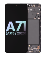 Samsung Galaxy A71 İle Uyumlu İçin Çerçeveli ekran (A715 2020) (Servis Paketi) (Tüm Renkler)  Orijinal Ekranı Uyumlu