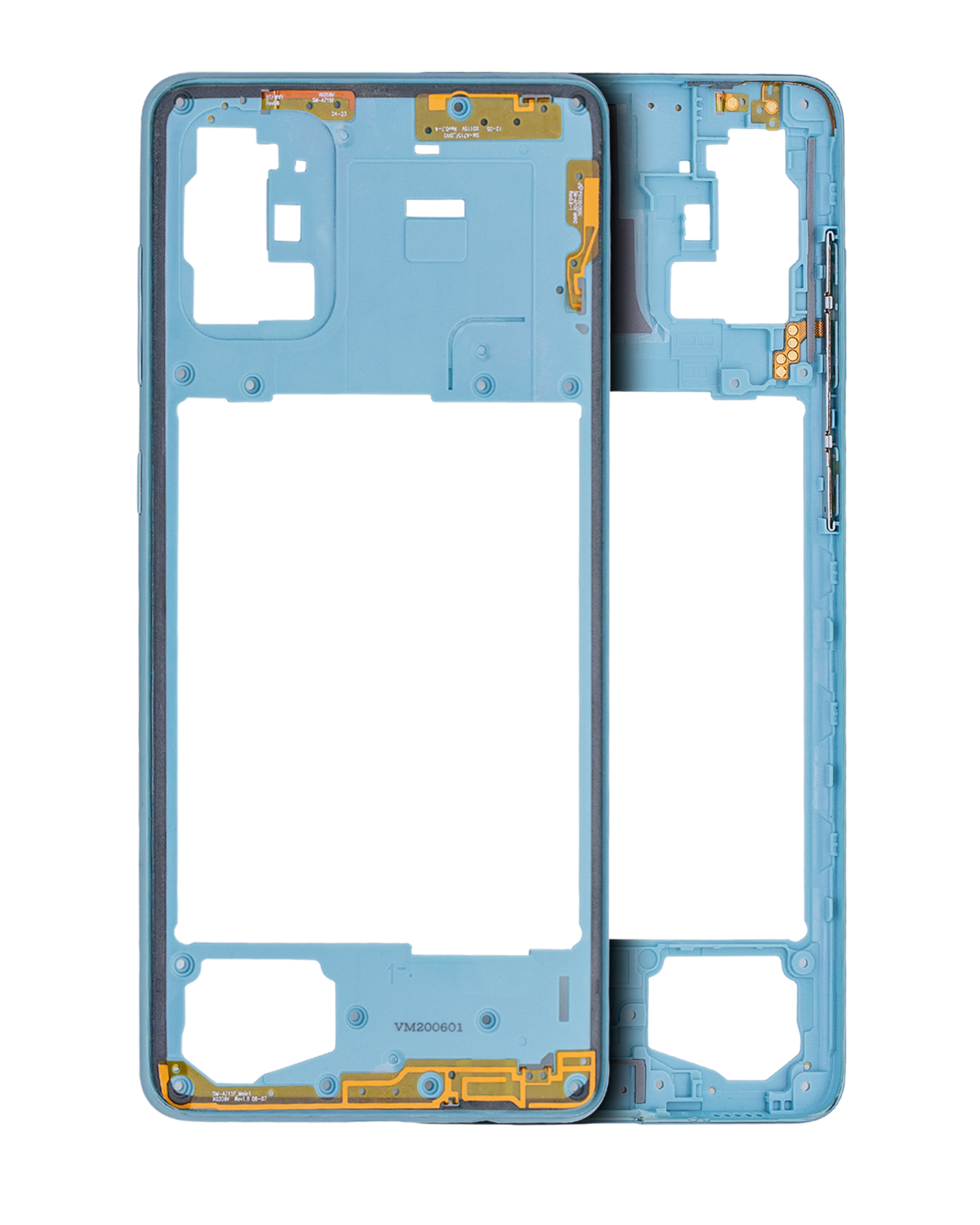 Samsung Galaxy A71 İle Uyumlu  Orta Çerçeve Kasası (A715 2020) (Aftermarket Plus) (Prism Crush Blue)