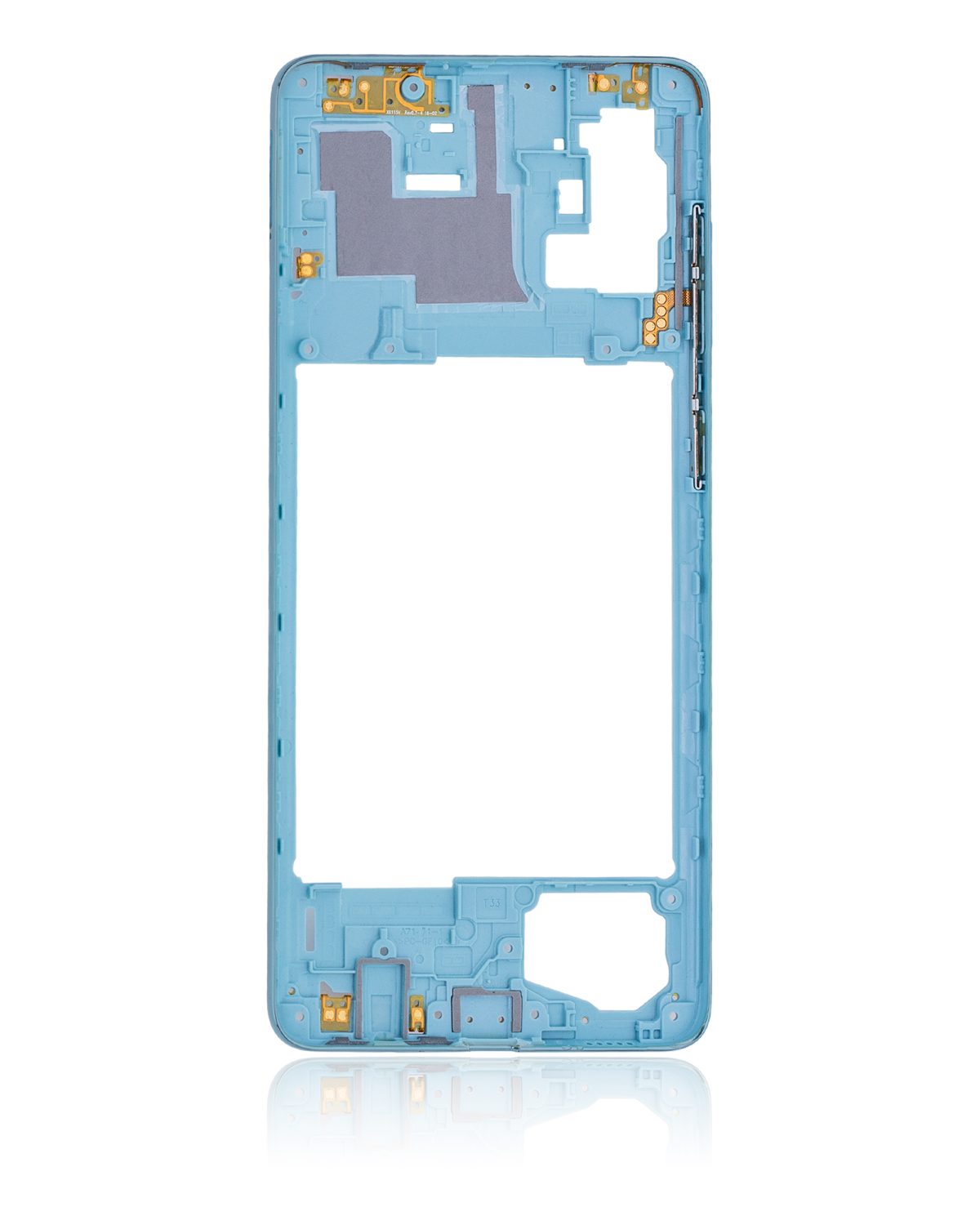 Samsung Galaxy A71 İle Uyumlu  Orta Çerçeve Kasası (A715 2020) (Aftermarket Plus) (Prism Crush Blue) - Görsel 4
