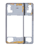 Samsung Galaxy A71 İle Uyumlu  Orta Çerçeve Kasası (A715 2020) (Aftermarket Plus) (Prism Crush Silver)