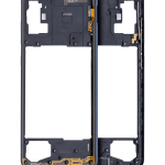 Samsung Galaxy A71 Orta İle Uyumlu Çerçeve Muhafazası (A715 2020) (Aftermarket Plus) (Prism Crush Siyah)