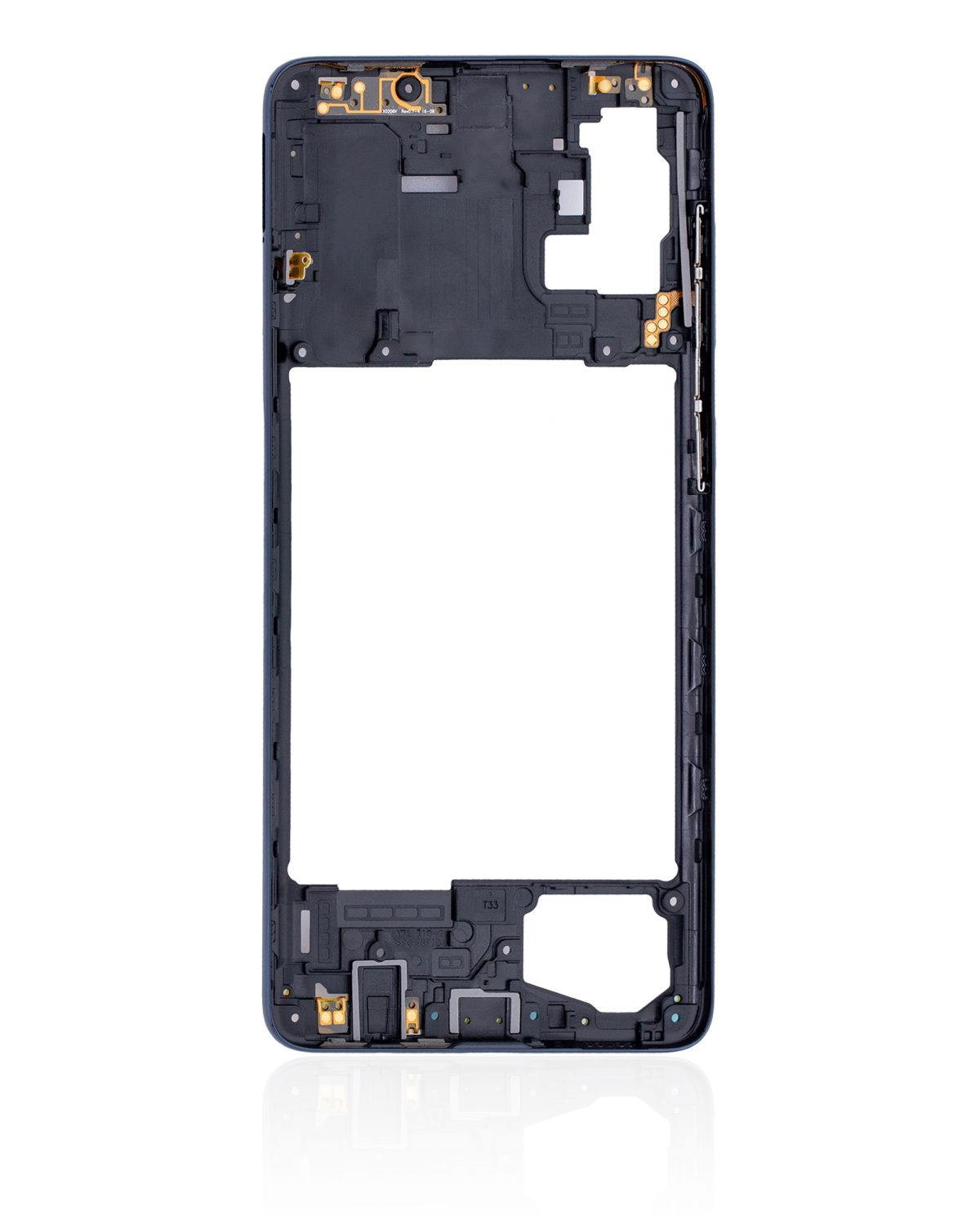 Samsung Galaxy A71 Orta İle Uyumlu Çerçeve Muhafazası (A715 2020) (Aftermarket Plus) (Prism Crush Siyah) - Görsel 4