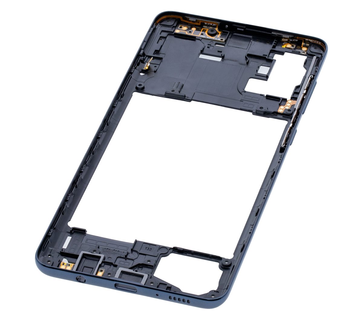 Samsung Galaxy A71 Orta İle Uyumlu Çerçeve Muhafazası (A715 2020) (Aftermarket Plus) (Prism Crush Siyah) - Görsel 6