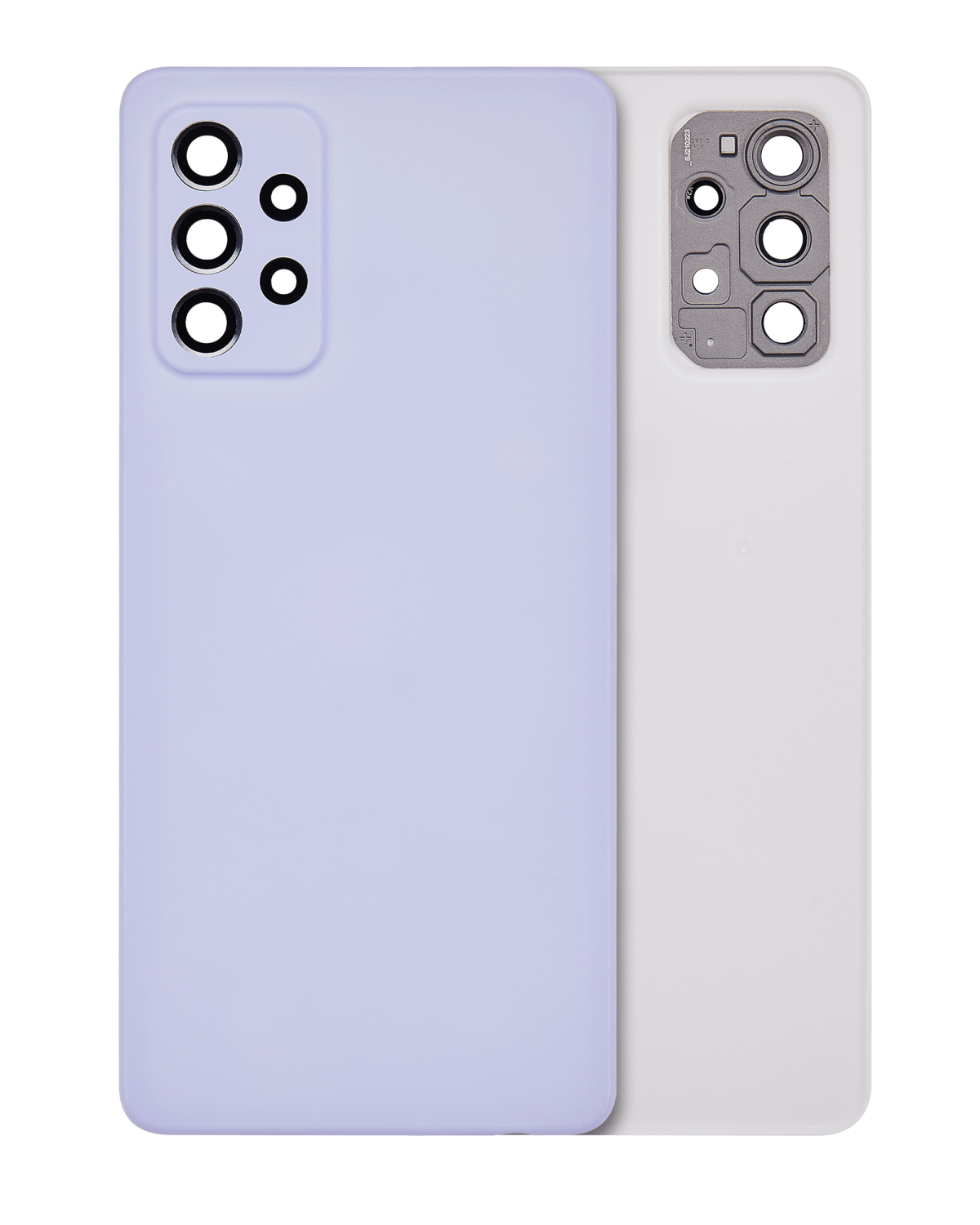 Samsung Galaxy A72 Arka İle Uyumlu Kapak Camı Kamera Lensiyle Uyumlu (A725 2021) (Servis Paketi) (Menekşe)