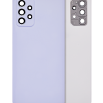 Samsung Galaxy A72 Arka İle Uyumlu Kapak Camı Kamera Lensiyle Uyumlu (A725 2021) (Servis Paketi) (Menekşe)