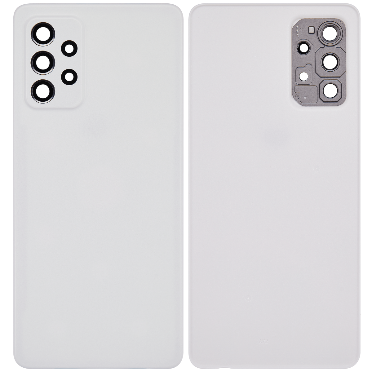 Samsung Galaxy A72 Arka İle Uyumlu kapak Cam (A725 2021) (Aftermarket Plus) (Harika Beyaz) - Görsel 2