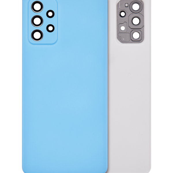 Samsung Galaxy A72 Arka İle Uyumlu kapak Cam (A725 2021) (Aftermarket Plus) (Harika Mavi)