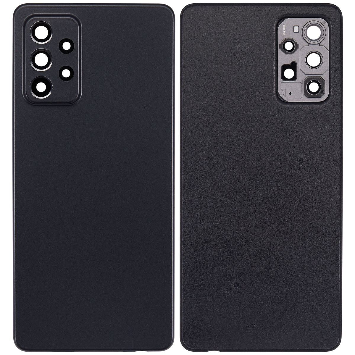 Samsung Galaxy A72 Arka İle Uyumlu kapak Cam (A725 2021) (Aftermarket Plus) (Harika Siyah) - Görsel 2