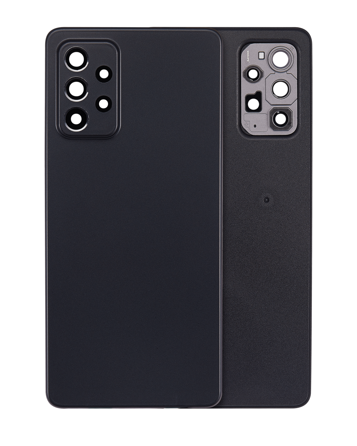 Samsung Galaxy A72 Arka İle Uyumlu kapak Cam (A725 2021) (Aftermarket Plus) (Harika Siyah)