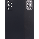 Samsung Galaxy A72 Arka İle Uyumlu kapak Cam (A725 2021) (Aftermarket Plus) (Harika Siyah)
