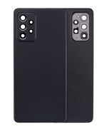 Samsung Galaxy A72 Arka İle Uyumlu kapak Cam (A725 2021) (Aftermarket Plus) (Harika Siyah)