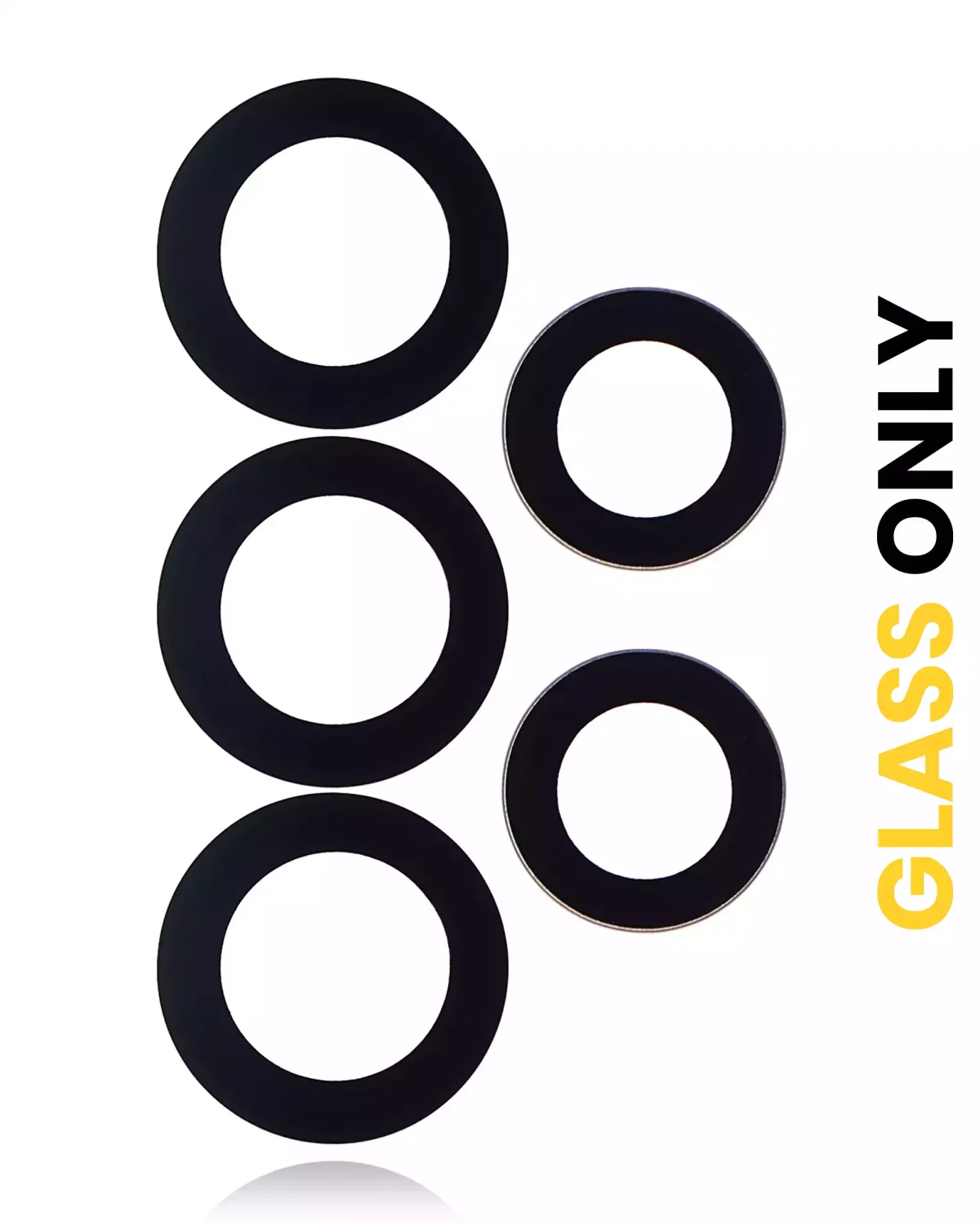 Samsung Galaxy A72 İle Uyumlu Arka Kamera Lensi (Sadece Cam) Yapışkanlı (A725 2021) A52 (A525 2021) A52 5G (A526 2021) A52S 5G (A528 2021) (5 Parça Set)