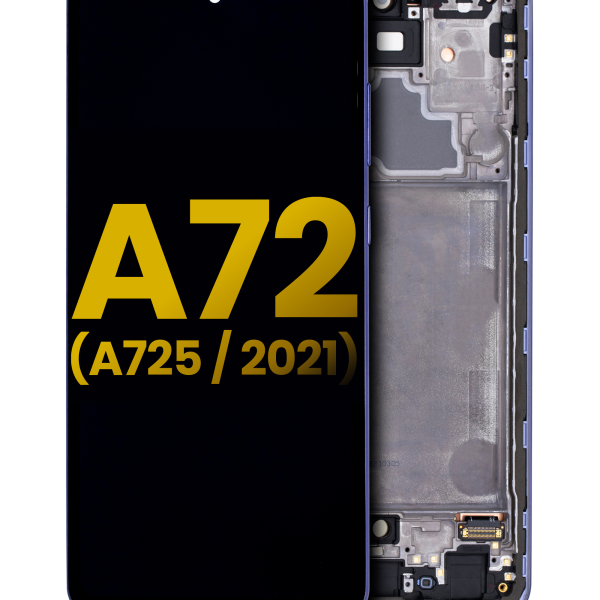 Samsung Galaxy A72 İle Uyumlu İçin Çerçeveli ekran (A725 2021) Orijinal (Harika Menekşe)  Orijinal Ekranı Uyumlu