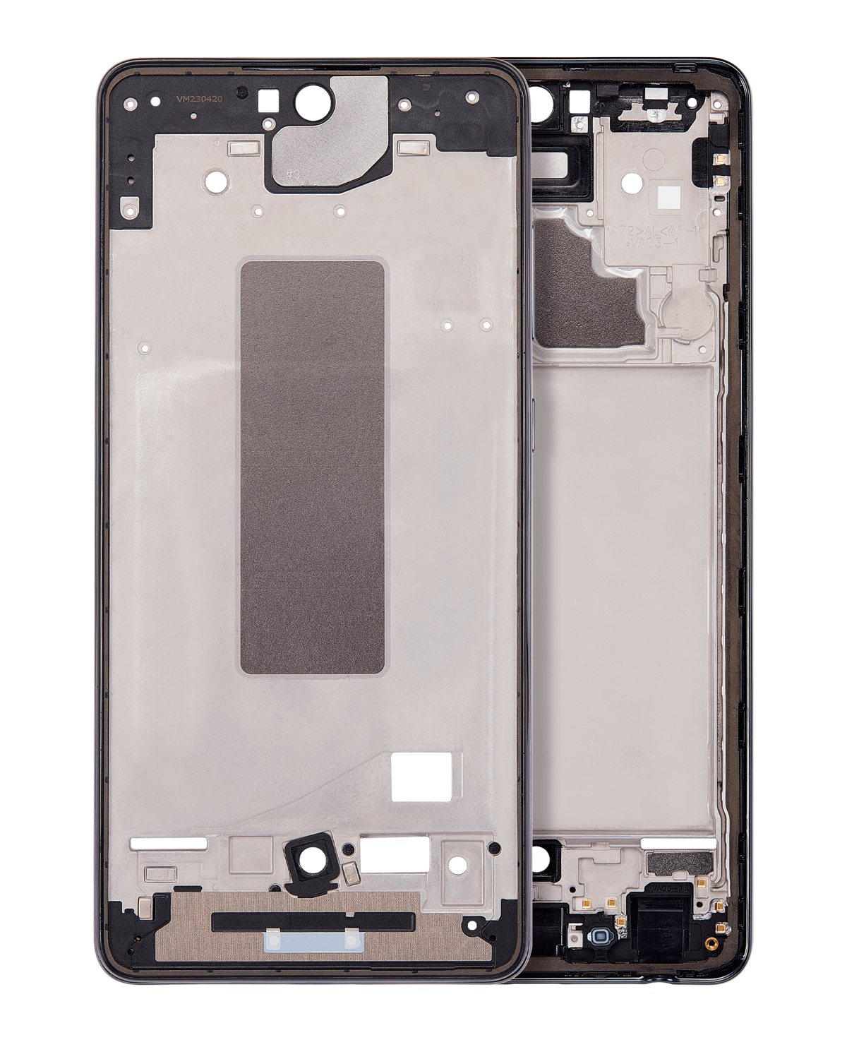 Samsung Galaxy A72 İle Uyumlu  Orta Çerçeve Kasası (A725 2021) (Harika Siyah)