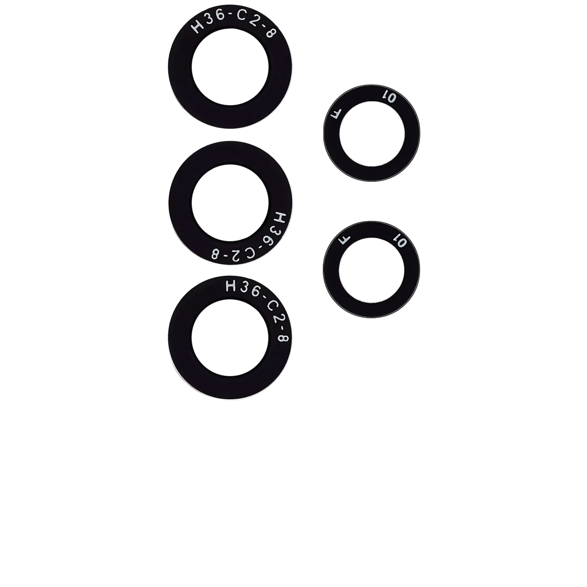 Samsung Galaxy A73 5G İle Uyumlu Arka Kamera Lensi (Sadece Cam) Yapışkanlı (A736 2022) (5 Parça Set) - Görsel 2