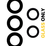 Samsung Galaxy A73 5G İle Uyumlu Arka Kamera Lensi (Sadece Cam) Yapışkanlı (A736 2022) (5 Parça Set)