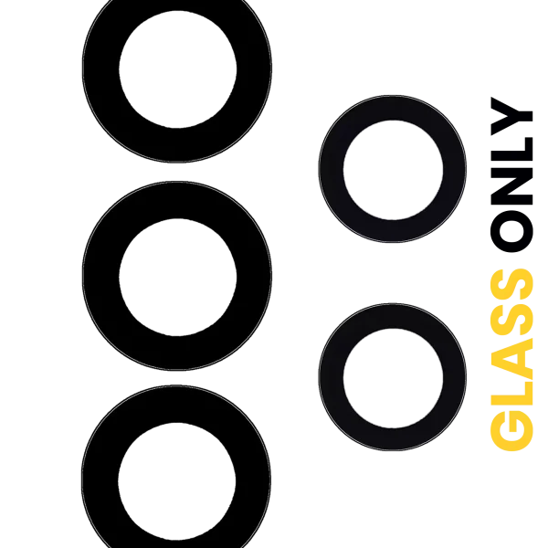 Samsung Galaxy A73 5G İle Uyumlu Arka Kamera Lensi (Sadece Cam) Yapışkanlı (A736 2022) (5 Parça Set)