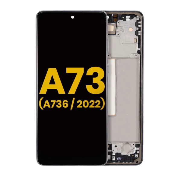 Samsung Galaxy A73 5G İle Uyumlu İçin Çerçeveli ekran (A736 2022) Orijinal (Gri)  Orijinal Ekranı