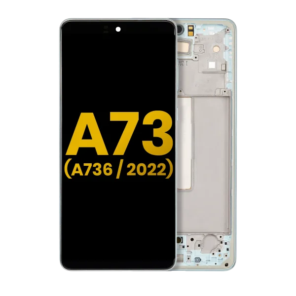 Samsung Galaxy A73 5G İle Uyumlu İçin Çerçeveli ekran (A736 2022) Orijinal (Nane)  Orijinal Ekranı